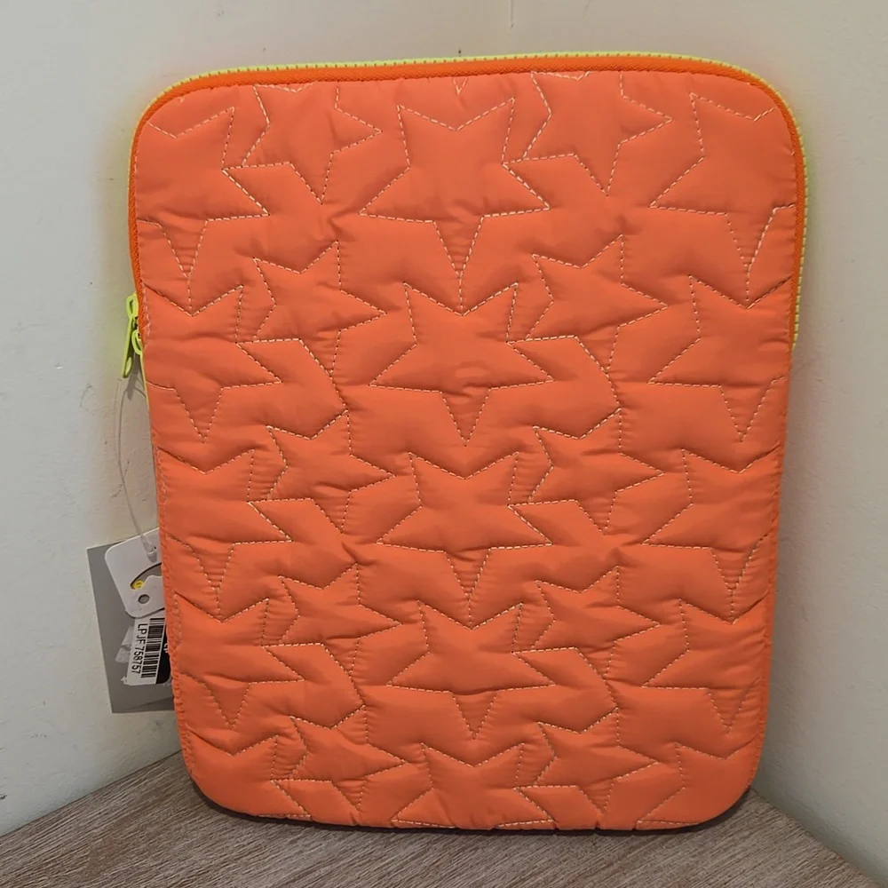 NWT HeyDay Coral Orange Star Tablet Sleeve